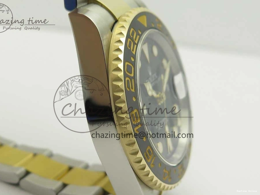 1219 Tailored GMT-Master II 116713 LN Black Ceramic Thick YG Wrapped 904L Steel 1:1 Noob Best Edition A3187 (Correct Hand Stack) 3304